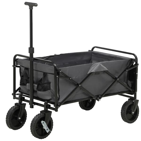 Collapsible Utility Wagon with Telescoping Handle