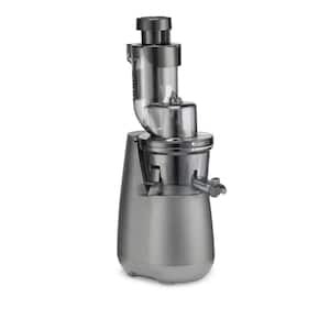 Easy Clean 33.8 oz. Gray Masticating Slow Juicer with Mesh-Free Filter