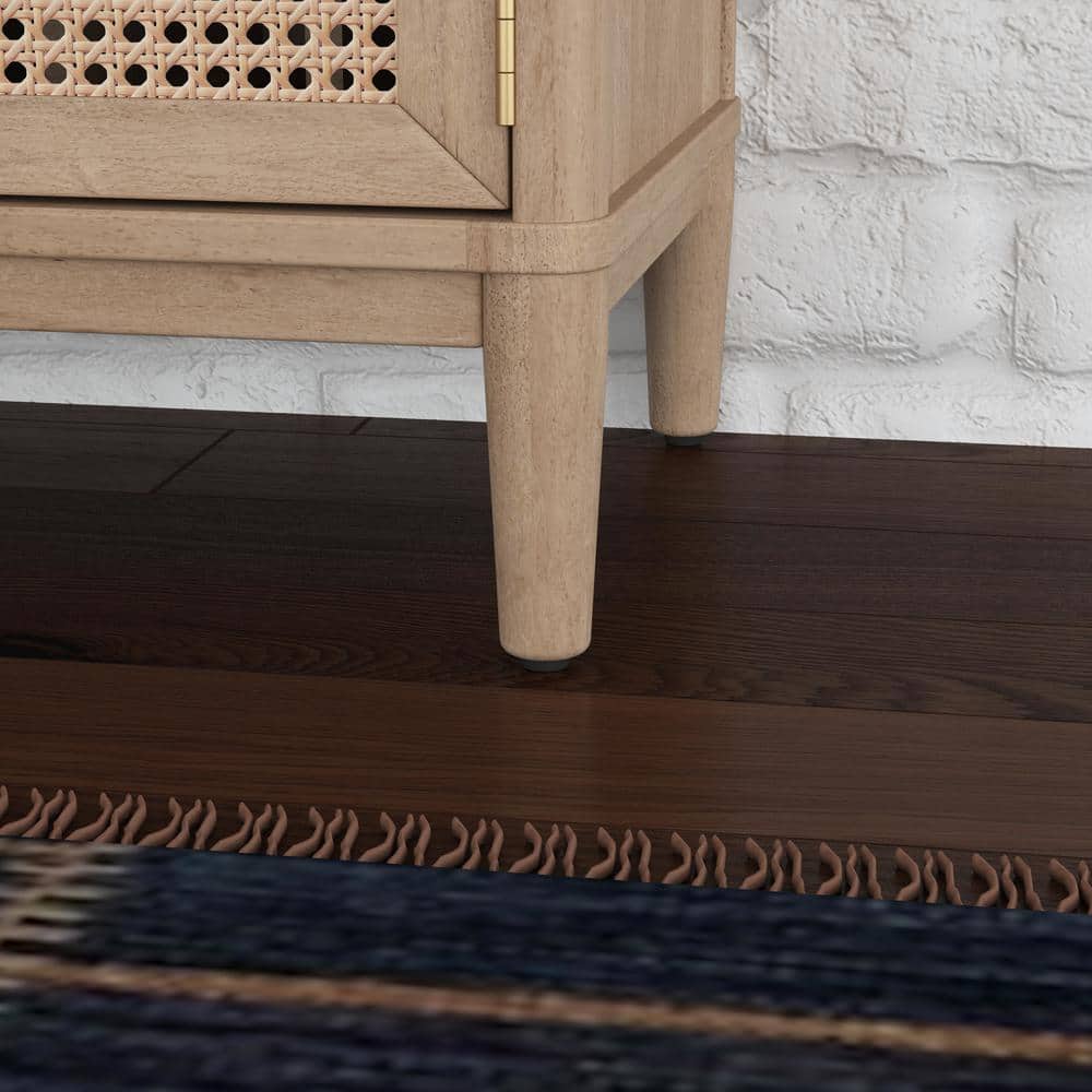 Brentwood Light Oak and Cane Bar Cabinet