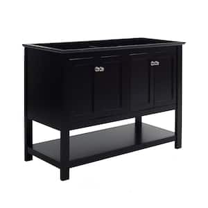 Manchester 48 in. W Bathroom Double Bowl Vanity Cabinet Only in Black
