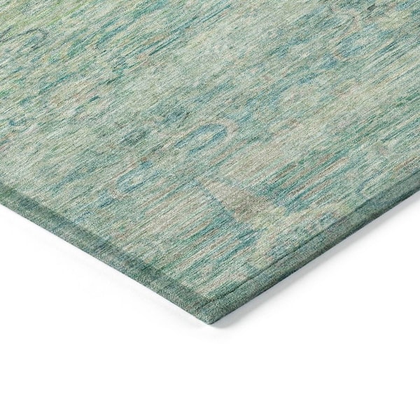 Chantille Machine Washable Indoor/Outdoor Abstract ACN2090 Teal 2 ft. 3 in. x 7 ft. 6 in. Runner Rug