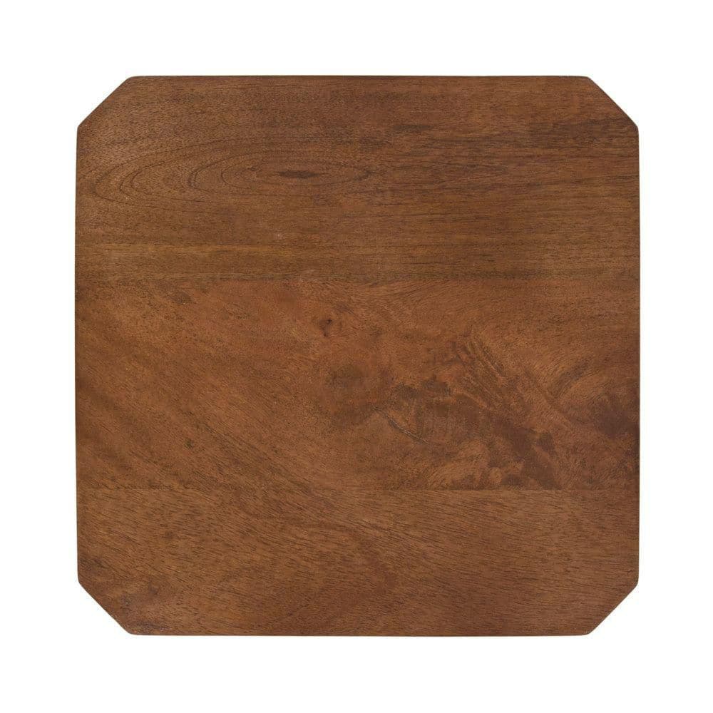 Talcott 12.00 in. Walnut Brown Square Solid Wood End Table - thumbnail 2