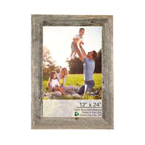 Victoria 12 in. W. x 24 in. Weathered Gray Picture Frame