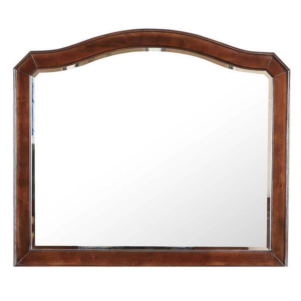 Triton 42 in. x 36 in. Modern Arch Framed Dresser Mirror