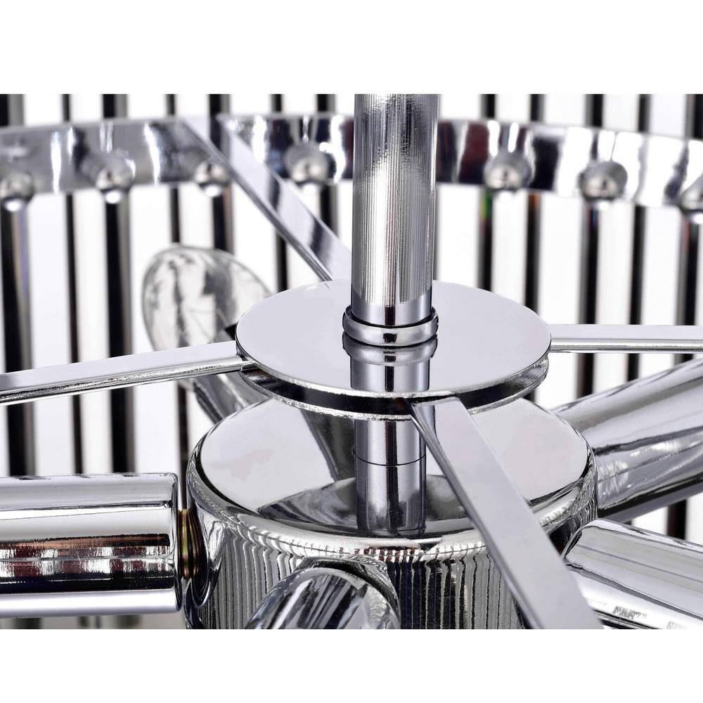 Casandra Chrome and Crystal 4-Light Drum Chandelier
