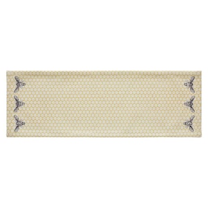 Buzzy Bees 8 in. W x 24 in. L Yellow Honeycomb Cotton Table Runner