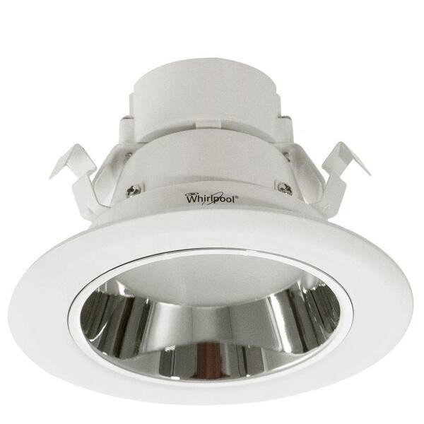 Whirlpool Gold Series 4 in. White and Chrome LED Recessed Light Kit 65-Watt Equivalent Dimmable