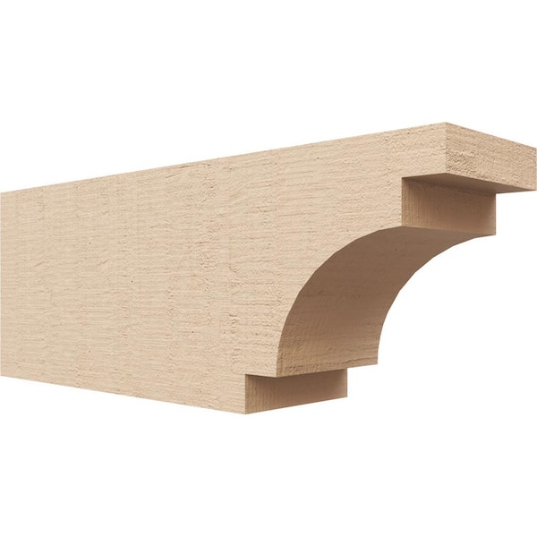 Ekena Millwork 4-in. x 6-in. x 16-in. Mediterranean Woodgrain, Primed Tan Timberthane Polyurethane Rafter Tail Brace