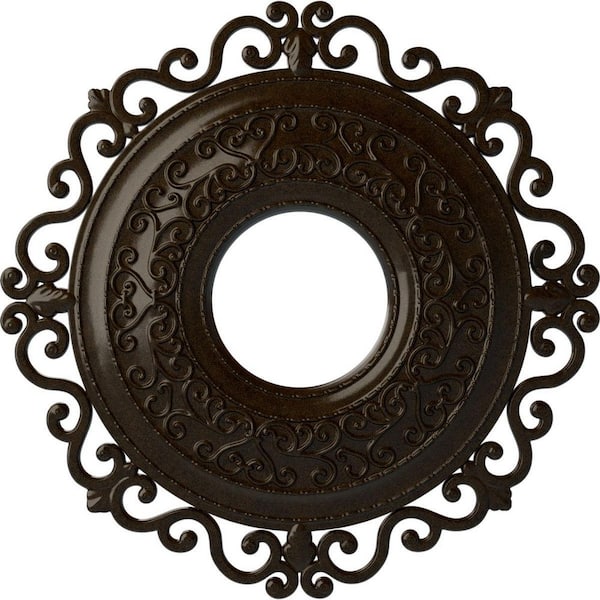 1-3/4 in. x 22 in. x 22 in. Polyurethane Orrington Ceiling Medallion, Bronze
