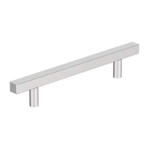 Bar Pulls Square 5-1/16 in. (128mm) Modern Polished Chrome Bar Cabinet Pull (10-Pack)