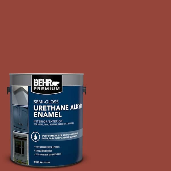 BEHR PREMIUM 1 gal. #PPU2-17 Morocco Red Urethane Alkyd Semi-Gloss