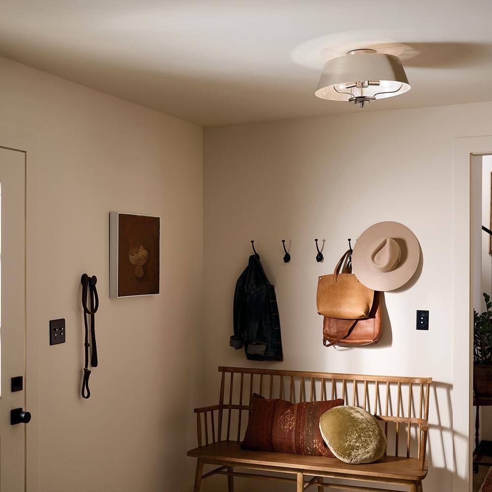 Luella 3-Light Polished Nickel Drum Pendant