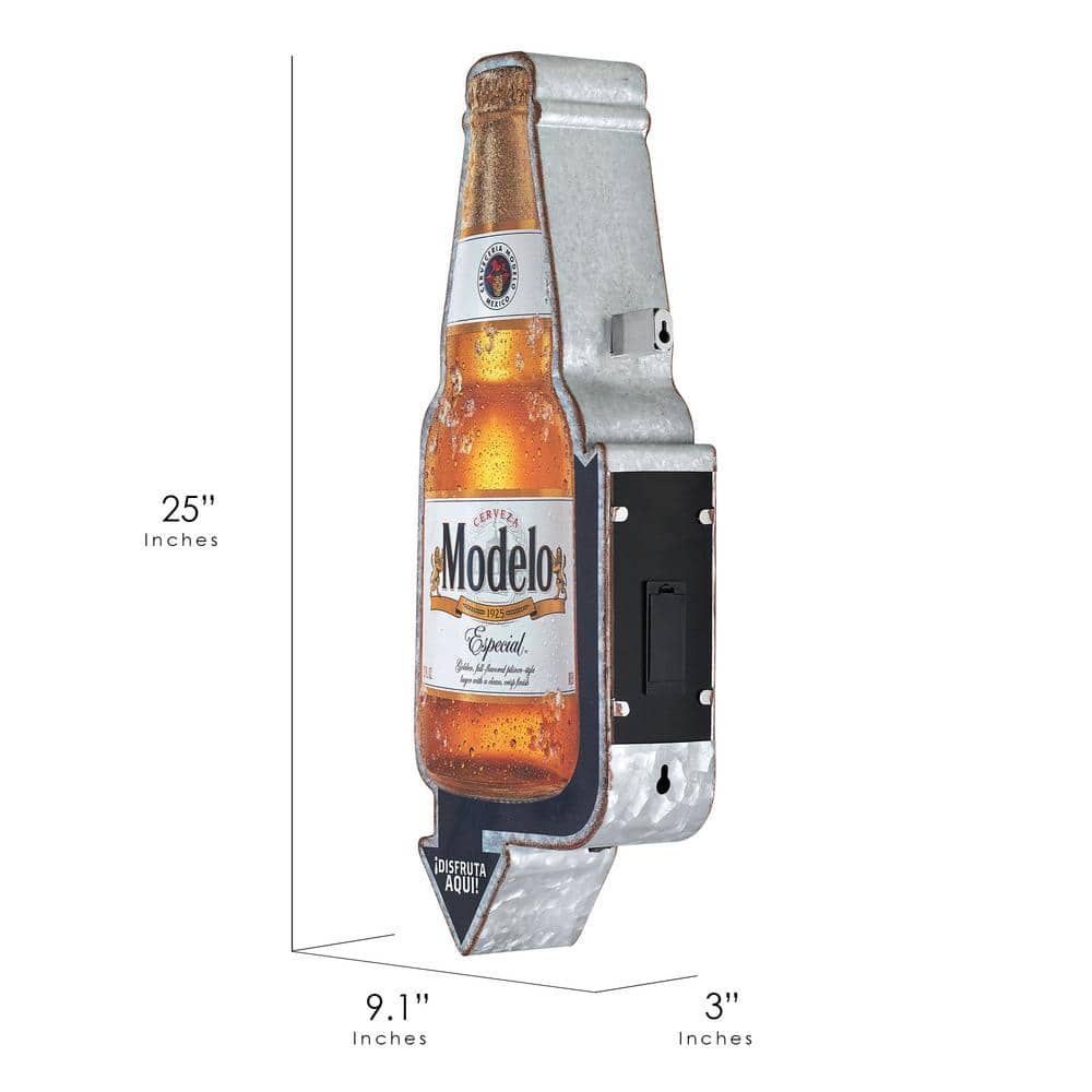 American Art Decor Metal LED Modelo Especial Marquee Sign: Vintage-Inspired, Double-Sided, Battery-Powered