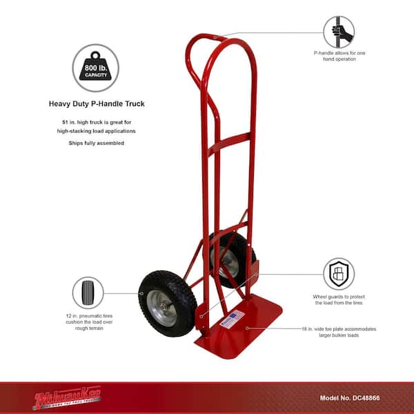 800 lb. Capacity P-Handle Truck
