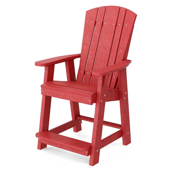 Wildridge Heritage Cardinal Red Plastic Outdoor Balcony Chair