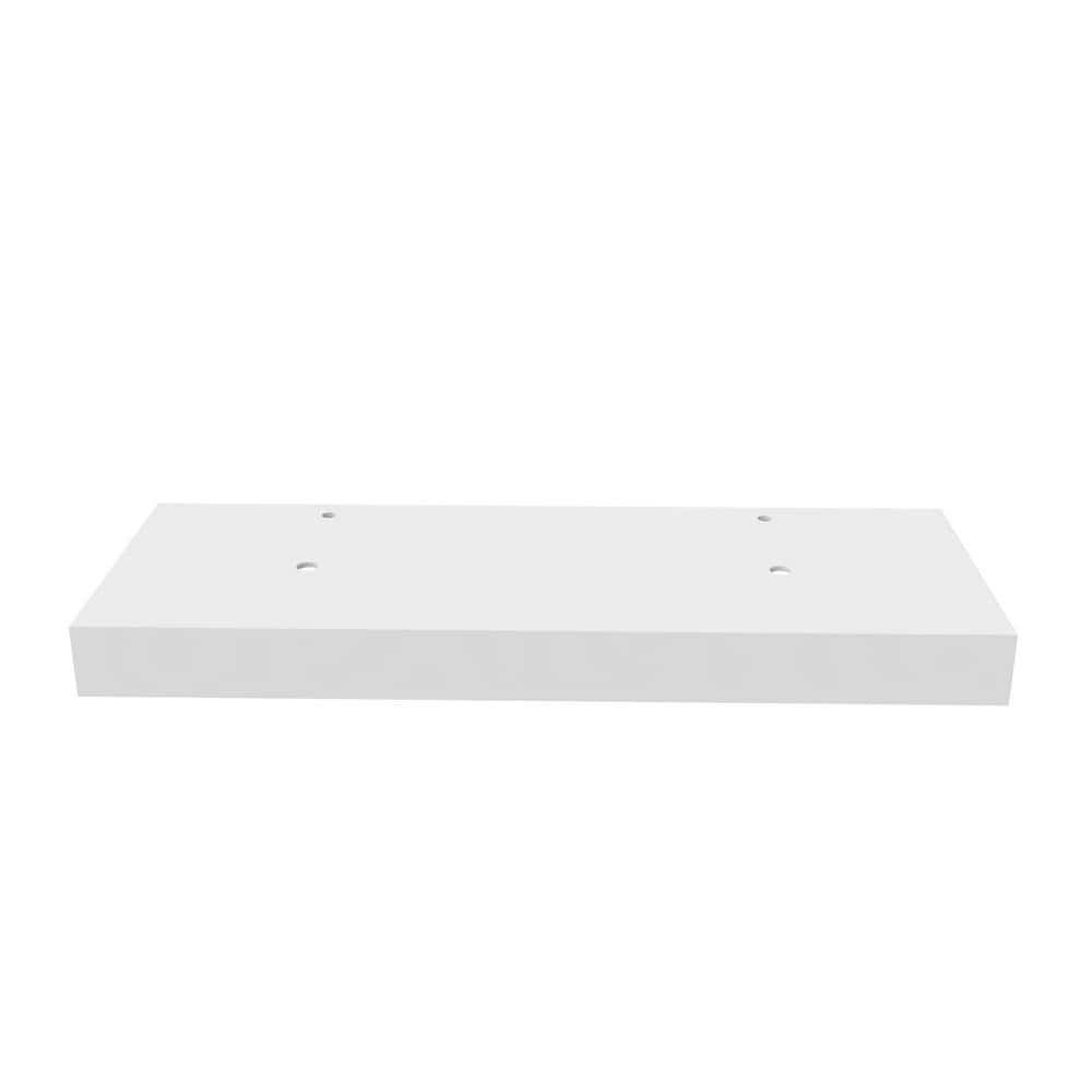 Clear Glass Vessel Sinks with 60" White Base
