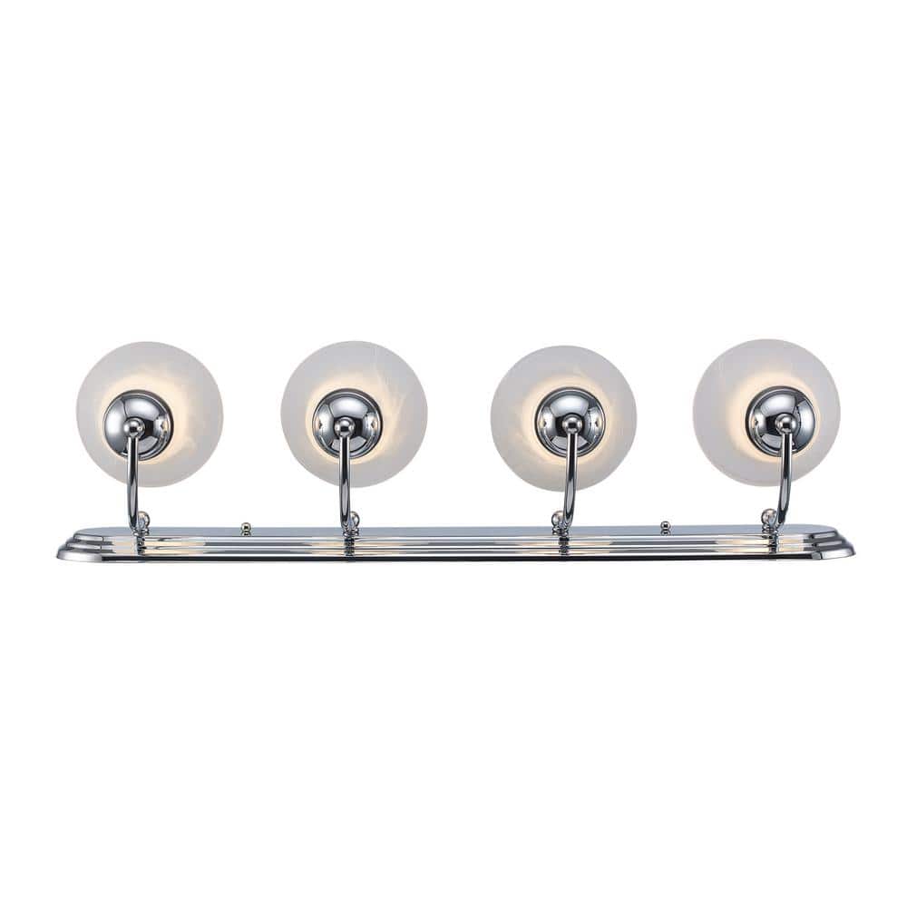 Polished Chrome Bell Shade Bathroom Vanity Light