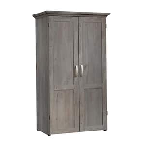 35 in. x 61 in. Mystic Oak Storage Craft Armoire with Drop Leaf Work Surface