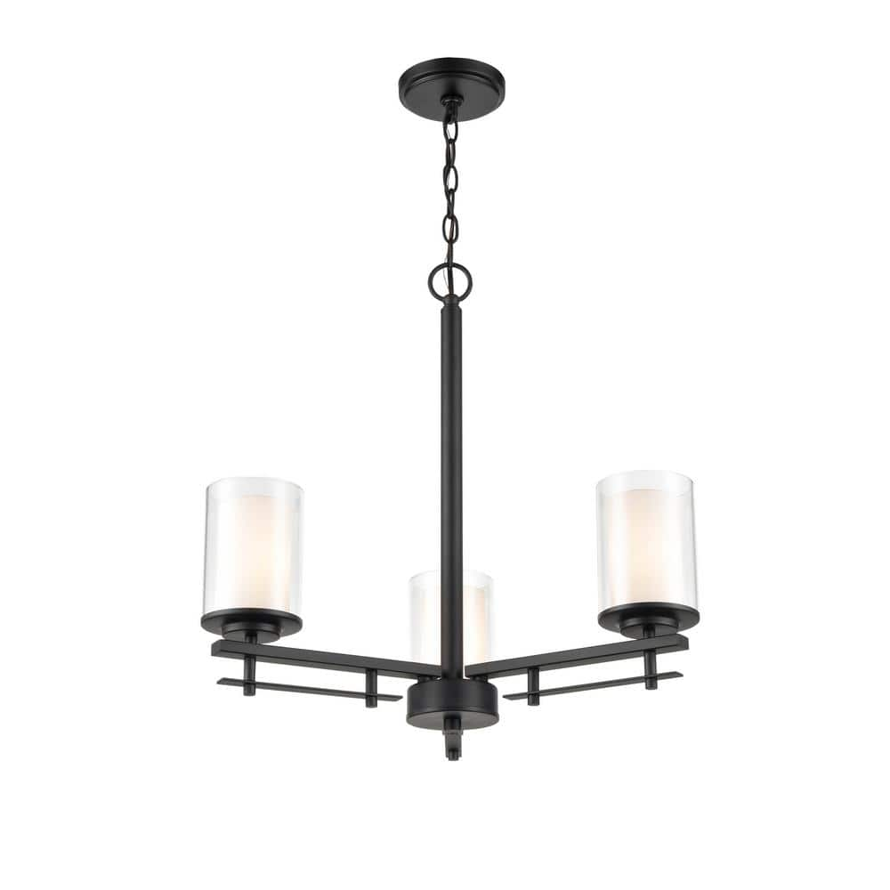 Millennium Lighting - Huderson - 3 Light Chandelier-22 Inches Tall and 23 Inches