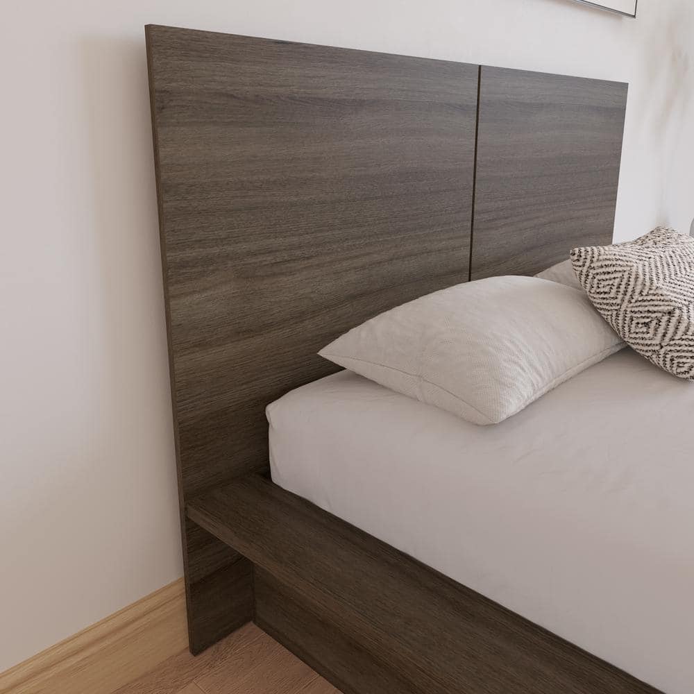 Nexera James Grey Full Size Panel Headboard 235389 - The Home Depot