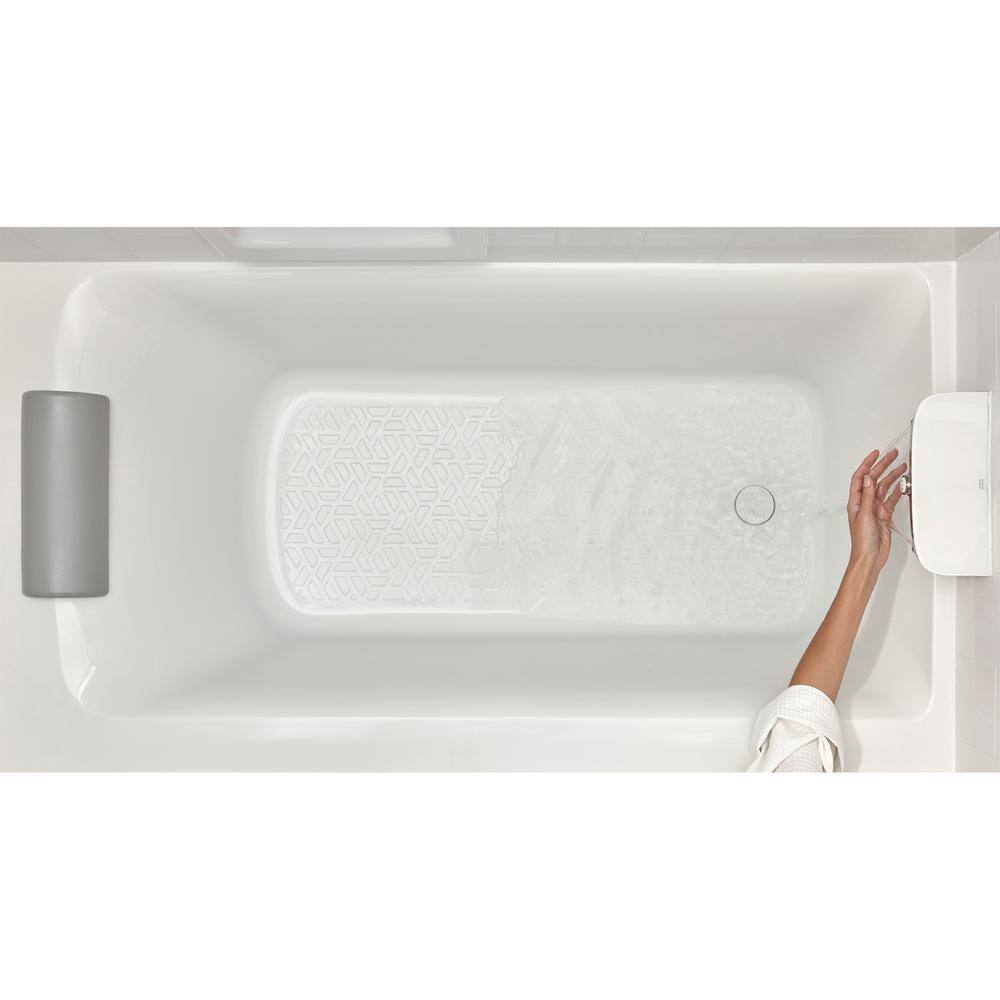Gray Foam Alcove Bathtub Headrest Pillow