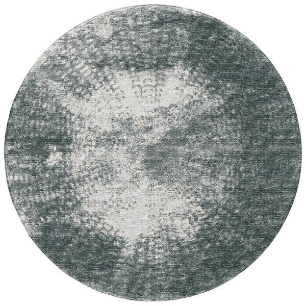 Addison Rugs Rylee Black 8 ft. x 8 ft. Geometric Indoor/Outdoor Area Rug