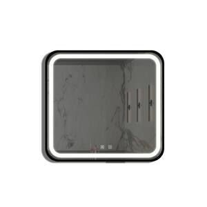 32 in. W x 32 in. H Square LED Framed Wall Mount High Lumen Bathroom Vanity Mirror Energy Saving Waterproof Anti-Fog