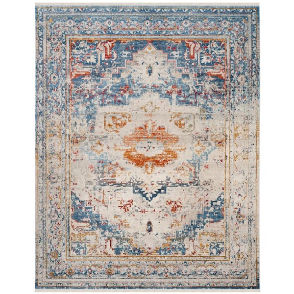 Vintage Persian Blue/Multi 9 ft. x 12 ft. Area Rug