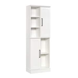 Homeplus Soft White Accent Storage Cabinet with Multi Configuration Doors