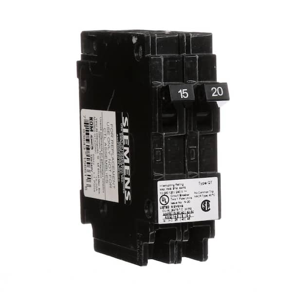Siemens 15/20 Amp Single Pole Tandem NCL Type QT Circuit Breaker