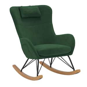 Maeson Green Linen Rocker Chair