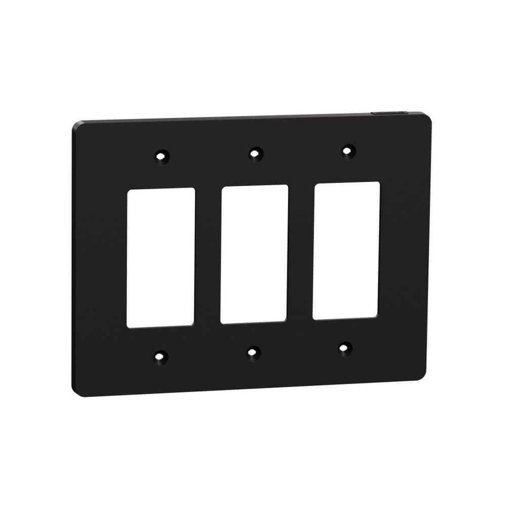 X Series 3-Gang Mid Size Plus Wall Plate Cover Decorator/Rocker Matte Black price history on PriceWatchPro