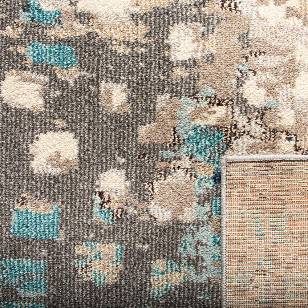 Madison Chic Metro-Mod Grey & Blue Square Synthetic Area Rug - 9' x 12'