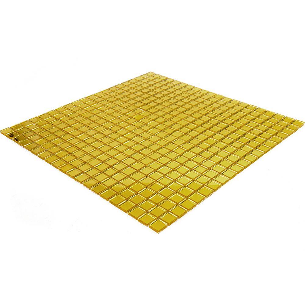 Altin 11.6" x 11.6" Iridescent Glass Mosaic Tile