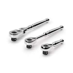 3/8 in. Drive Quick-Release Small Body Ratchet Set (3-Piece)