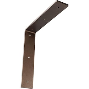 10 in. x 2 in. x 10 in. Steel Hammered Dark Bronze Hamilton Bracket