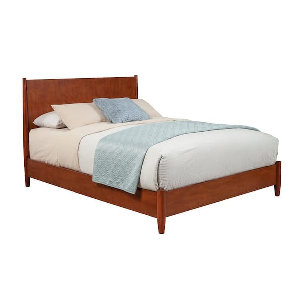 Alpine Furniture Flynn Brown Wood Frame King Platform Bed