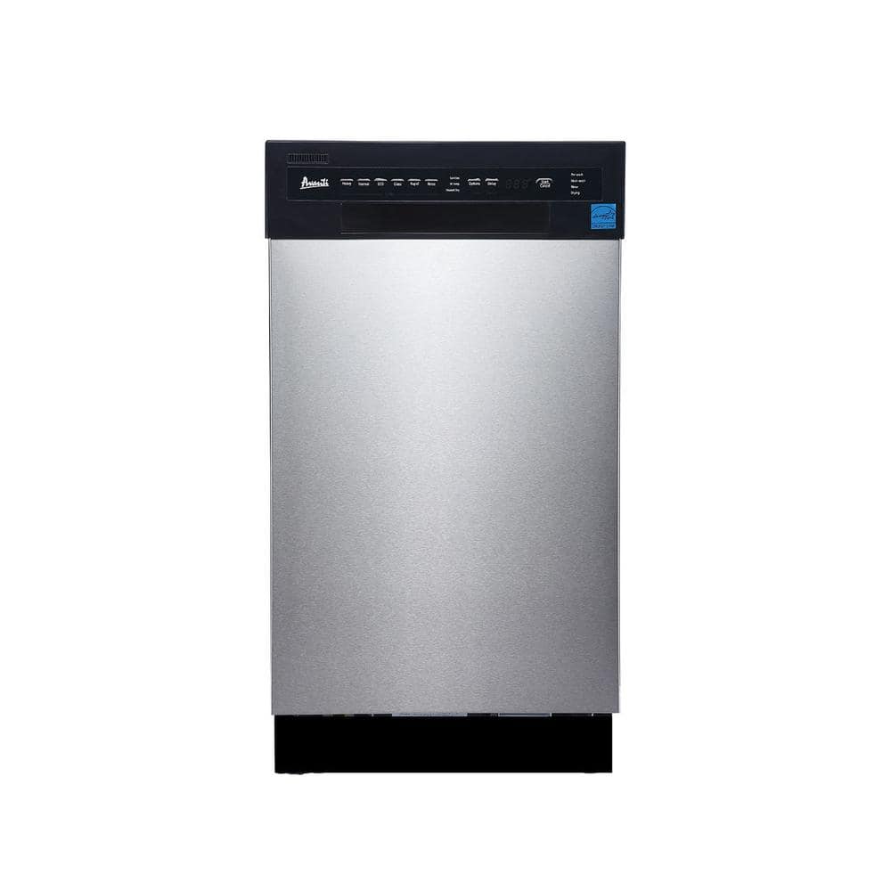 Avanti 18 in. Stainless Steel Front Control Smart Dishwasher, 120-volt, Silver