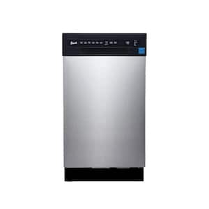 18 in. Stainless Steel Front Control Smart Dishwasher, 120-volt