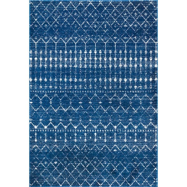 nuLOOM Blythe Modern Moroccan Trellis 10 ft. x 14 ft. Blue Area Rug
