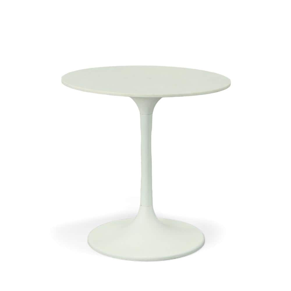 30 in. Enzo White Round Marble Top Dining Table MT3030-WHT - The Home Depot