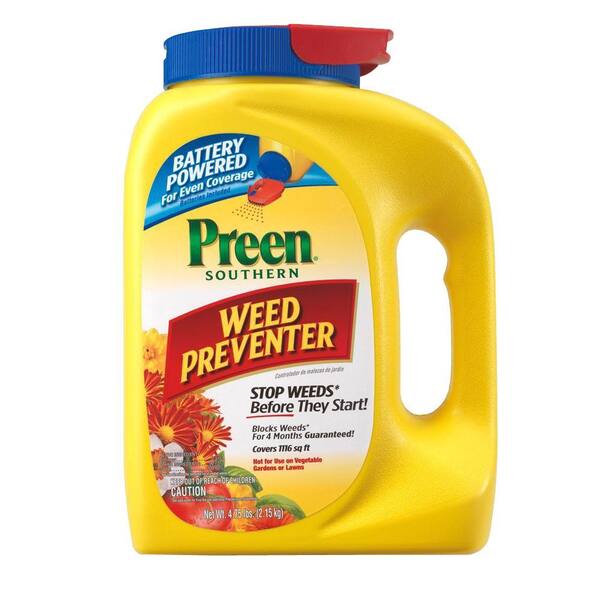 Preen 4.75 lb. Granular Ready-to-Use Southern Garden Weed Preventer with Battery Powered Cap
