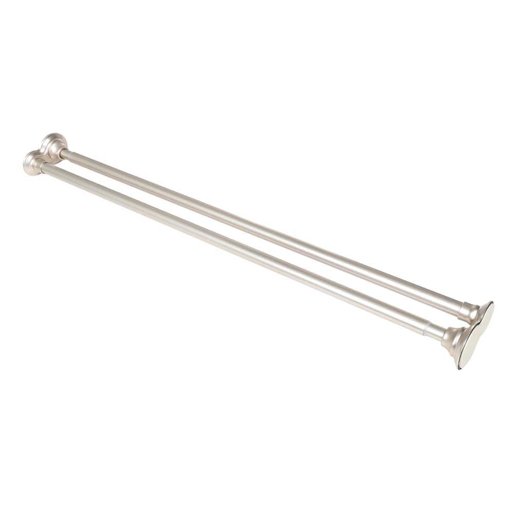 72'' Rustproof Aluminum Tension Shower Curtain Rod with Rubber End Caps
