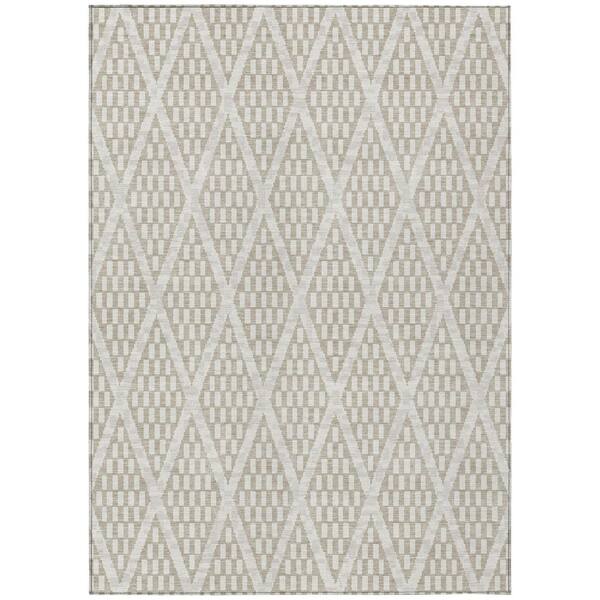 Chantille Machine Washable Indoor/Outdoor Abstract ACN3043 Beige 8 ft. x 10 ft. Area Rug