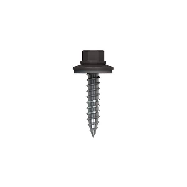 Fabral #10 1 in. External Hex Drive Flange Hex Head Steel Wood Screws in Antique Bronze (250-Piece per Bag)