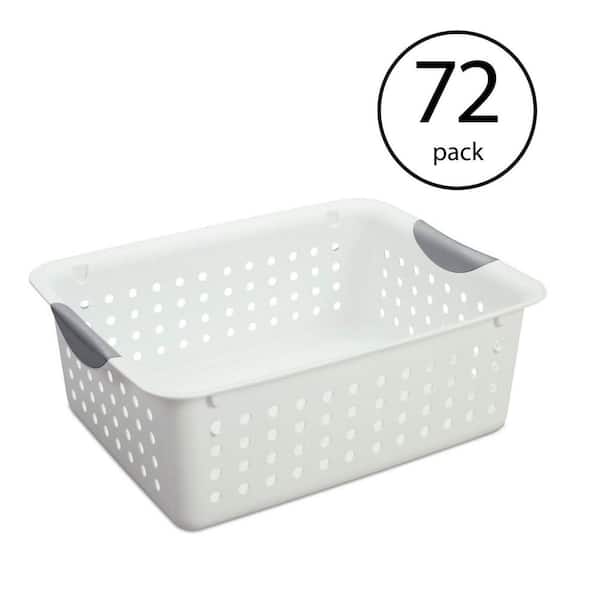 Sterilite 5 in. H x 10.75 in. W x 13.75 in. D White Plastic Cube Storage Bin 72-Pack