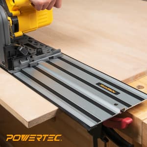 110 in. Aluminum Track Saw Guide Rail Joining Set for DeWalt (2x55 in. Guided Rails) with Guide Rail Connector, Clamps