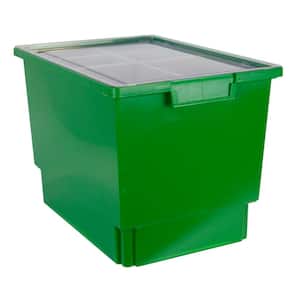 Bin/ Tote/ Tray Divider Kit - Triple Depth 12" Bin in Primary Green - 1 pack