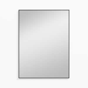 2-Piece Black 24 in. W x 32 in. H Modern Rectangle Metal Framed Mirror, Wall-Mounted for Bathroom and Living Room