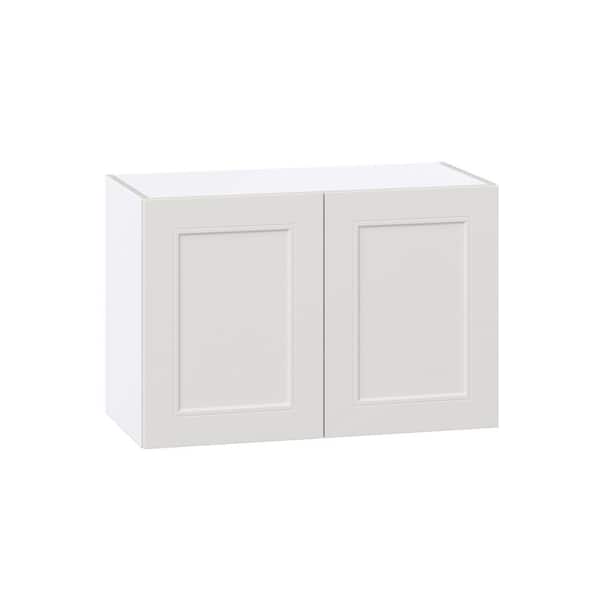 J COLLECTION Galveston 30 in. W x 14 in. D x 20 in. H Assembled Shaker Wall Bridge Kitchen Cabinet in Light Grey